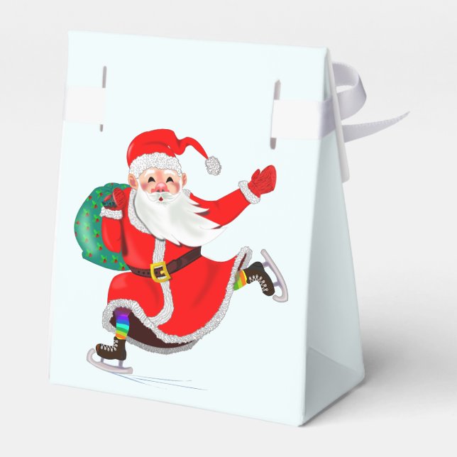Santa with Christmas Gift Box (Back Side)
