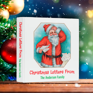 Santa with Christmas Letters (From) Binder