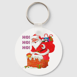 SANTA WITH CHRISTMAS PRESENTS, HO! HO! HO! KEYCHAIN
