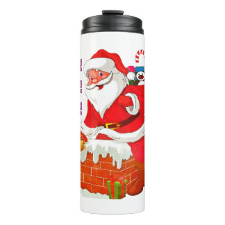 SANTA WITH CHRISTMAS PRESENTS, HO! HO! HO! THERMAL TUMBLER