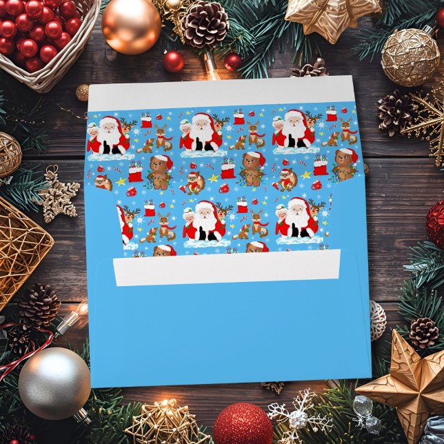 Santa With Forest Animals  Envelope (Creator Uploaded)