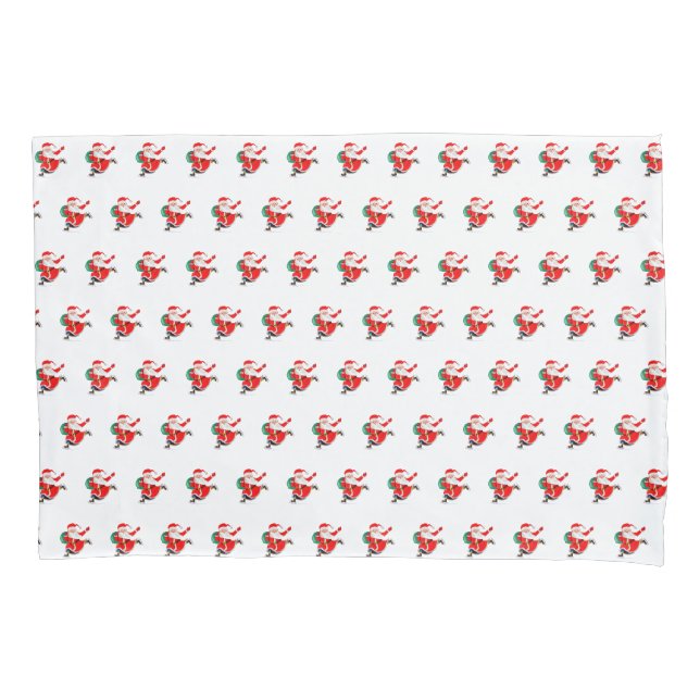 Santa with Gift Christmas Pillow Case (Front)