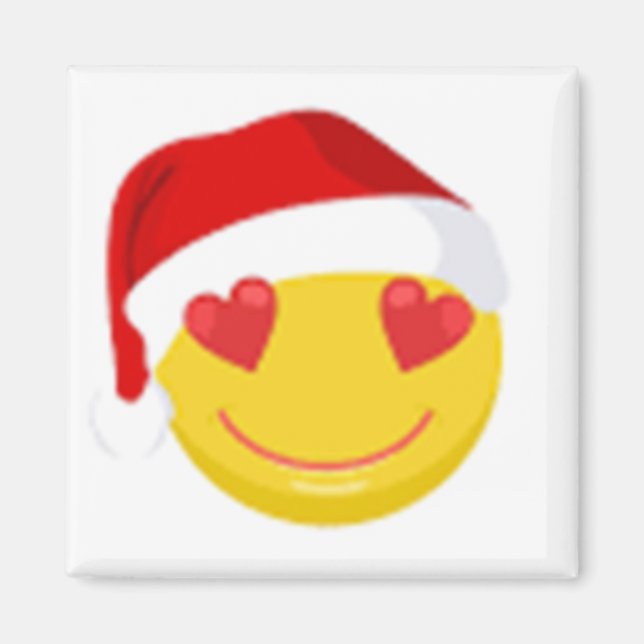 ***SANTA WITH HEART EYES*** MAGNET FOR HIM OR HER (Front)