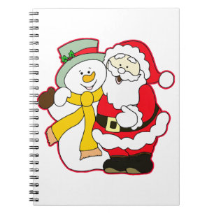 SANTA WITH ICE MAN AT CHRISTMAS. HO! HO! HO! NOTEBOOK