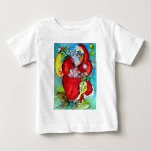 SANTA WITH LANTERN IN THE CHRISTMAS NIGHT BABY T-Shirt