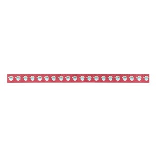 Santa with mask Quarantine Ribbon Satin Ribbon
