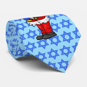 Santa with Menorah Chrismukkah Tie