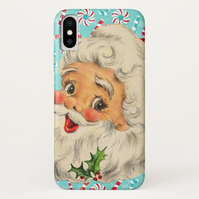 Santa with Peppermints Case-Mate iPhone Case (Back)