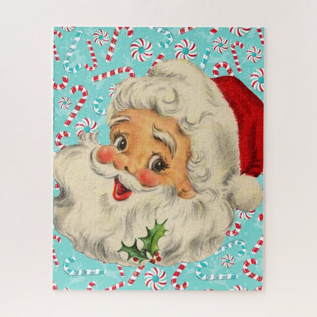 Santa with Peppermints Jigsaw Puzzle (Vertical)