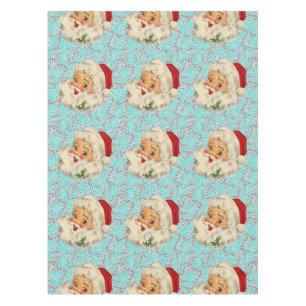 Santa with Peppermints Tablecloth