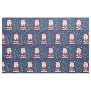Santa with Stocking Fabric