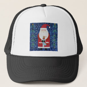 Santa with Stocking Trucker Hat