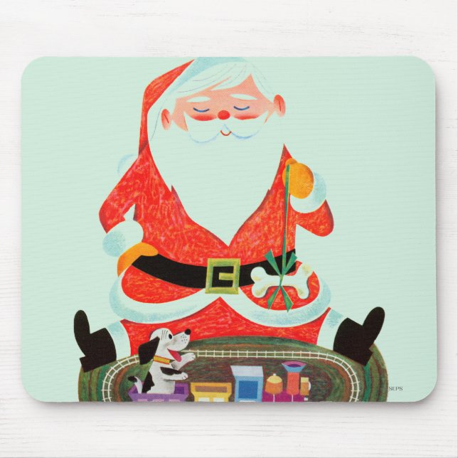 Santa with Train Mouse Pad (Front)