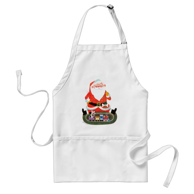 Santa with Train Standard Apron (Front)
