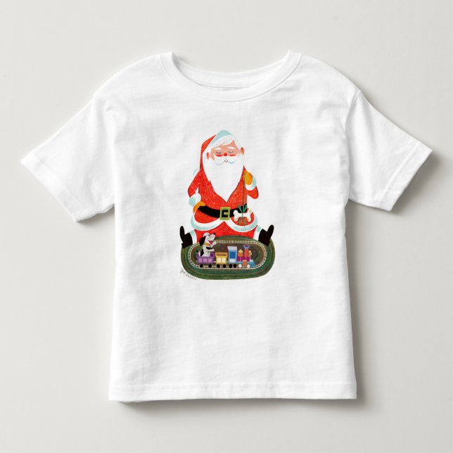 Santa with Train Toddler T-shirt (Front)