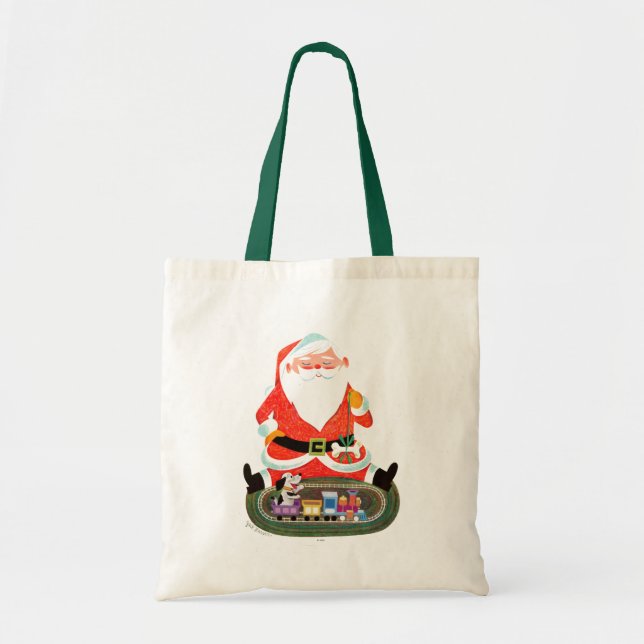 Santa with Train Tote Bag (Front)