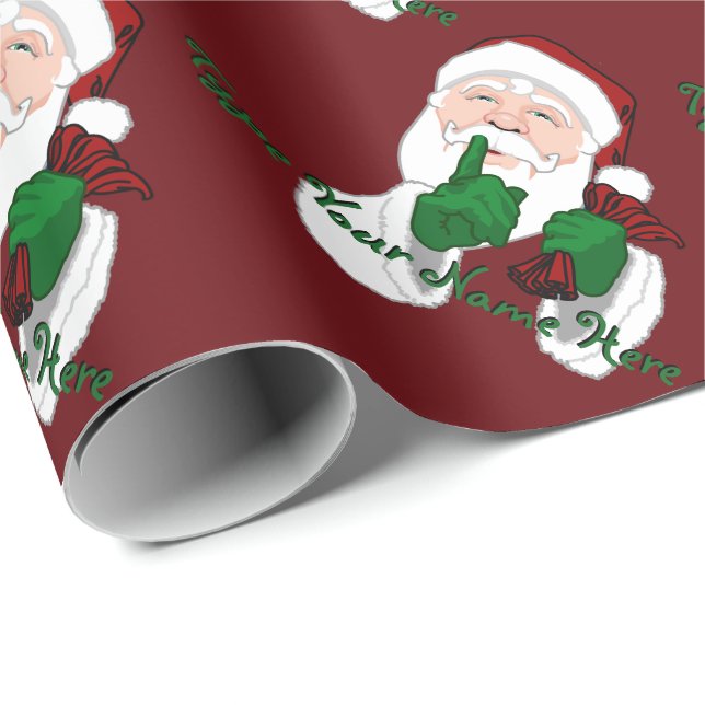Santa Wrapping Paper Personalized Christmas Paper (Roll Corner)