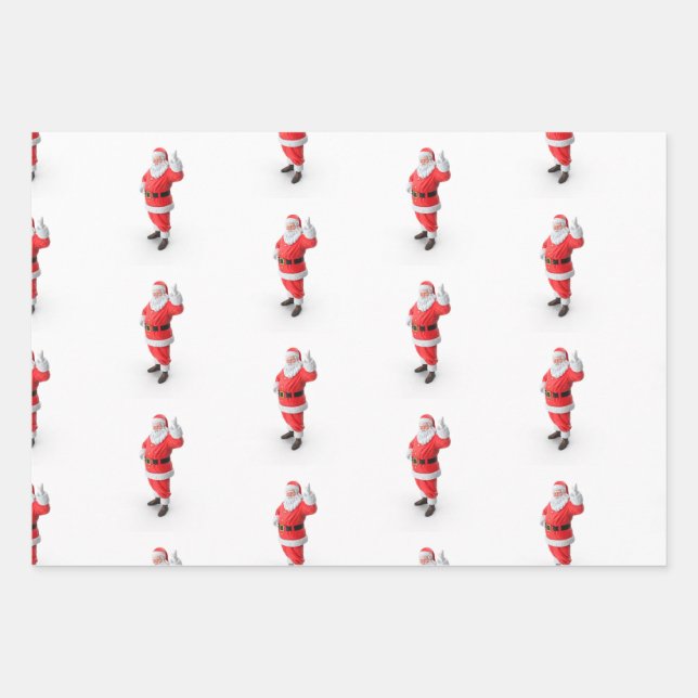 santa wrapping paper sheet (Front)