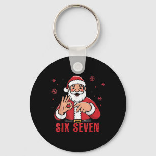 Santa Xmas Meme 67 Six Seven 6 7 Keychain