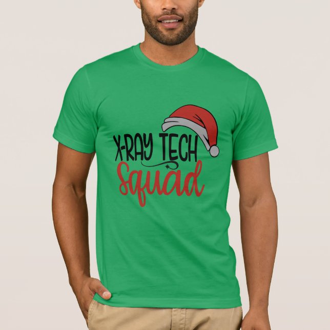 Santa xray tech squad christmas design funny T-Shirt (Front)