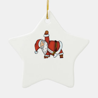 Santa Yoga - Christmas Design with a Yoga Santa Ceramic Ornament