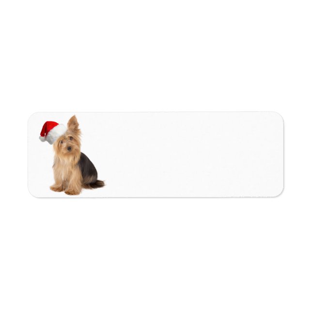 Santa Yorkie Return Address Label (Front)