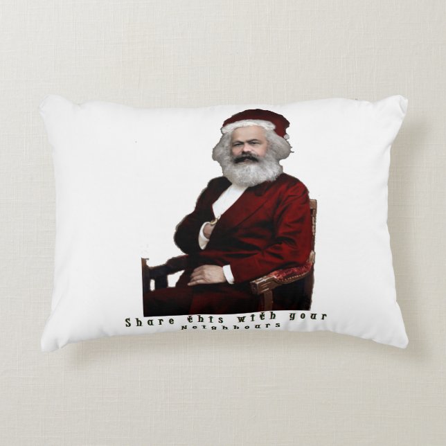 SantaKarl MarXmas Accent Pillow (Front)