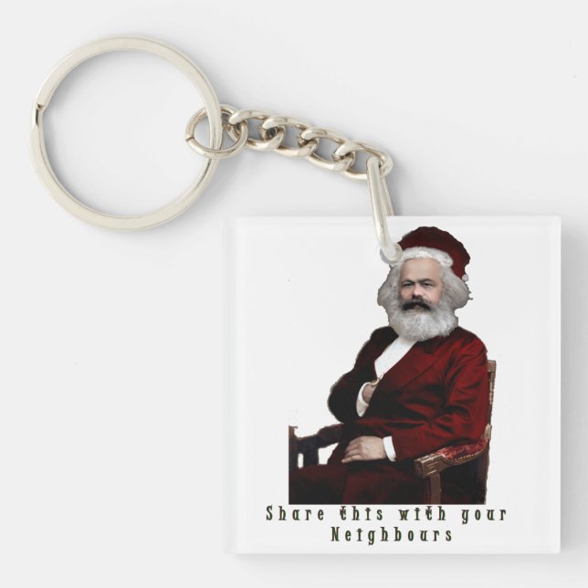 SantaKarl MarXmas Keychain (Front)