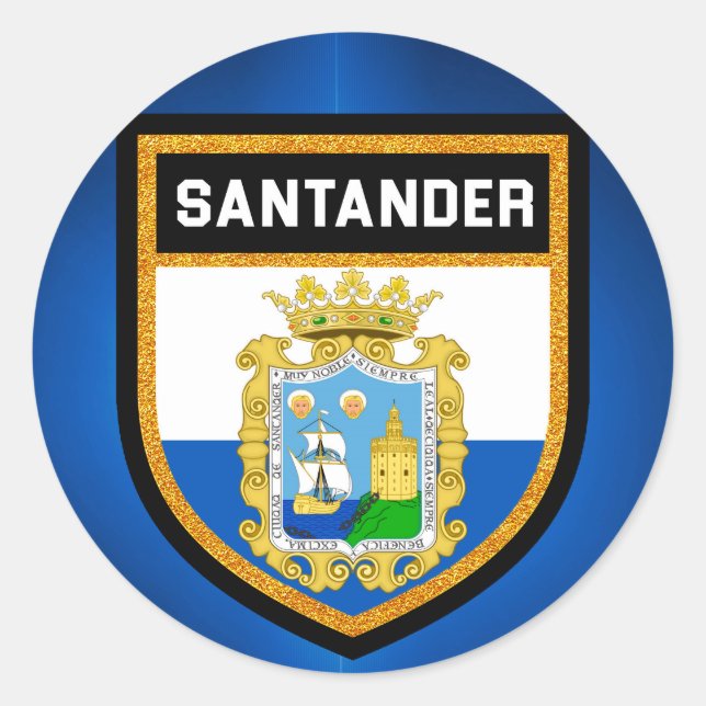 Santander Flag Classic Round Sticker (Front)
