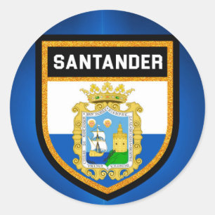 Santander Flag Classic Round Sticker