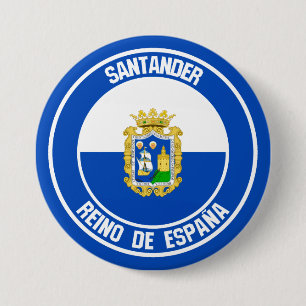 Santander Round Emblem 3 Inch Round Button