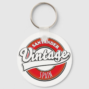 Santander Spain vintage style logo Keychain