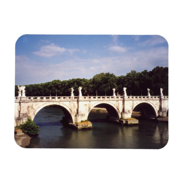 Sant'Angelo Bridge in Rome, Italy Magnet (Horizontal)