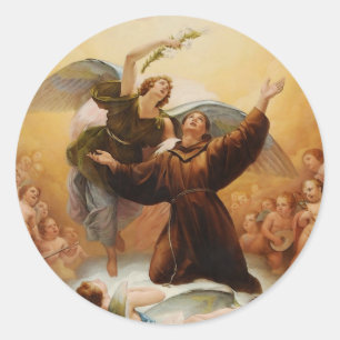 Sant'Antonio in Gloria by Odorico Politi Classic Round Sticker