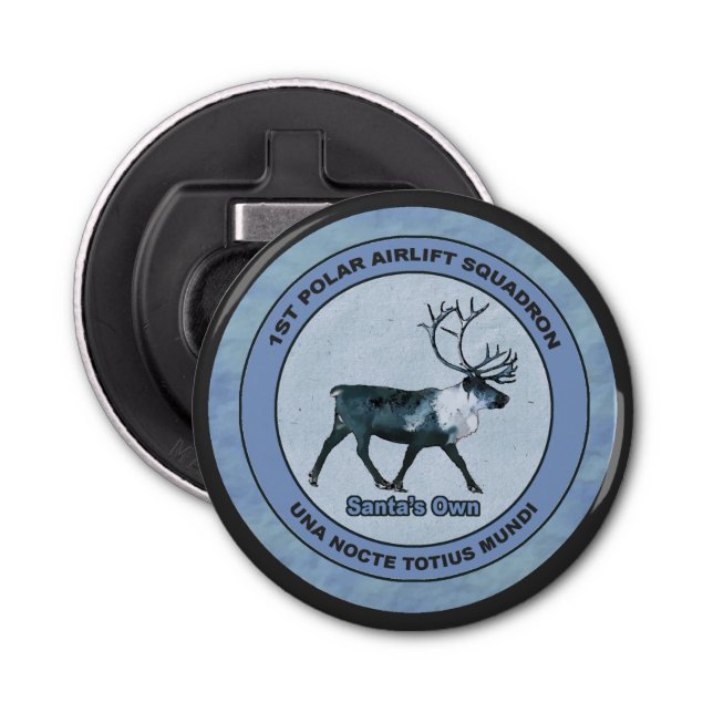 Santa's 1st Polar Airlift Sqdn - Subdued Bottle Opener (Front)