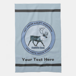Santa's 1st Polar Airlift Sqdn - Subdued Kitchen Towel