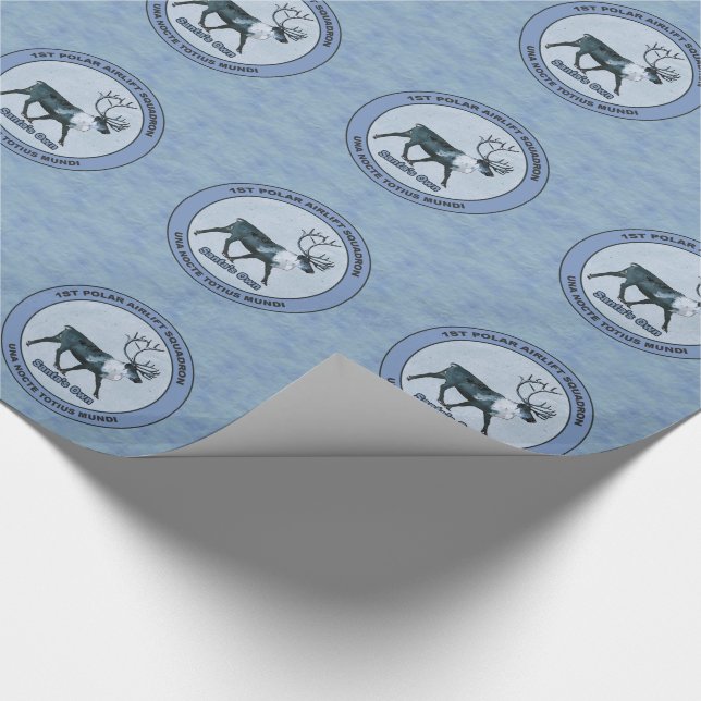 Santa's 1st Polar Airlift Sqdn - Subdued Wrapping Paper (Corner)
