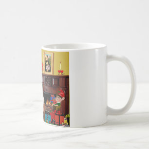 Santa's 2 Pugs (f+B) Coffee Mug