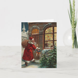 Santa's at the Door Note Card
