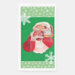 Santa's Beer Paper Napkin