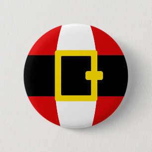 Santa's Belly Belt Christmas Day Design 2 Inch Round Button