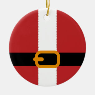 Santa's Belt Ceramic Ornament