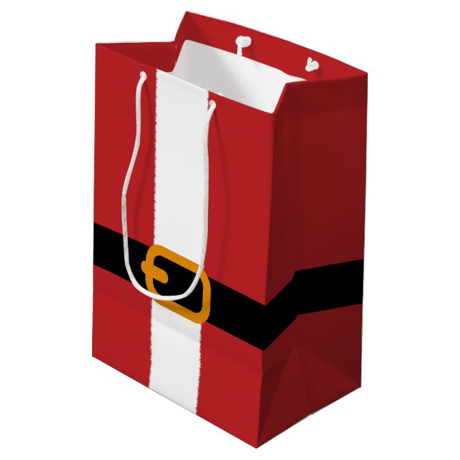 Santa's Belt Medium Gift Bag (Back Angled)