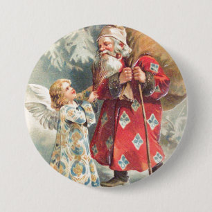 Santa's Best Christmas Wishes 3 Inch Round Button
