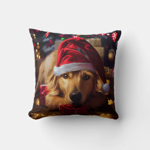 Santa's Best Friend Throw Pillow