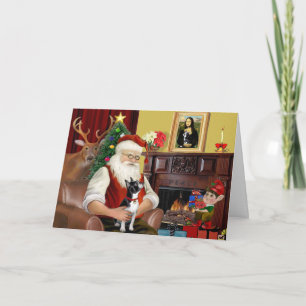 Santa's Boston Terrier Holiday Card