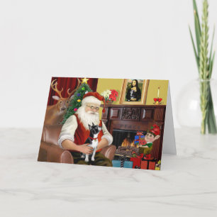 Santa's Boston Terrier Holiday Card