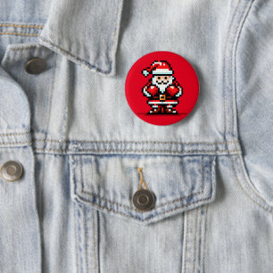 Santa's Boxing Match - Holiday Showdown 2 Inch Round Button