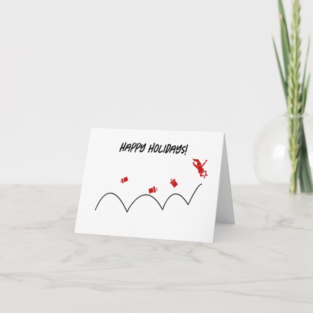 Santa's bumpy ride holiday card (Front)