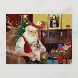 Santa's Cairn Terrier Holiday Postcard